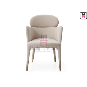 Fully Upholstered Fabric Wood Restaurant Chairs Comfortable Solid Structure