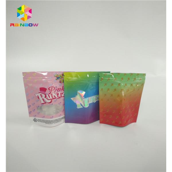 Quality Childproof 3.5g Stand Up Zipper Pouch Bags Customize Print Runtz Pack Smell Proof wholesale