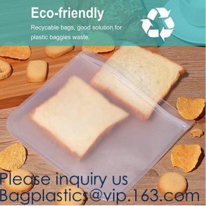 China Large Capacity Leakproof Reusable Double Zip lockk Peva Sandwich Snack Bags,EASY SEAL SLIDER,Eco-friendly manufacturers on sale