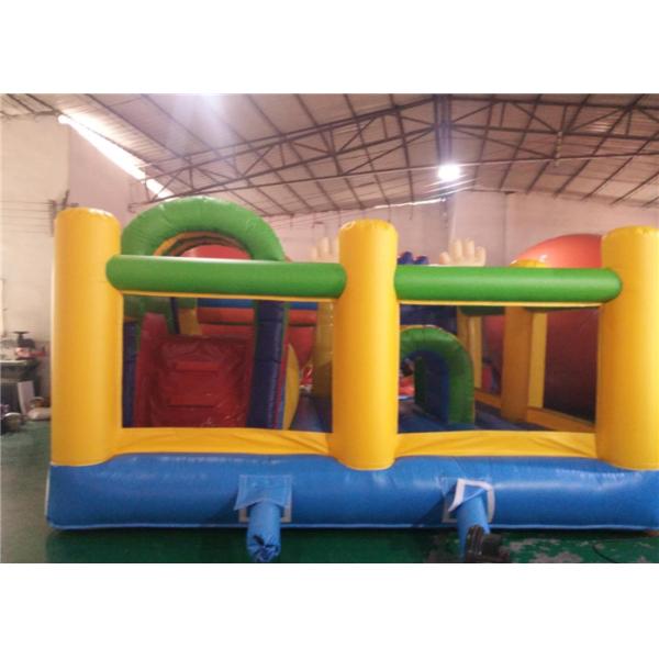 Slide Huge Commercial Bounce House Smiling Face Image Lead Free Strong Struture