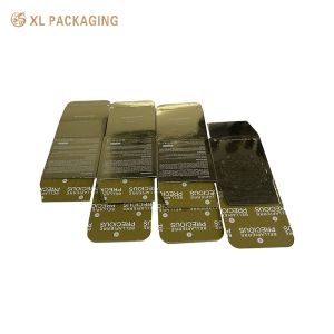 XL Packaging Printed Foldable Card Box Gold Card Paper Folding Card Box Glass