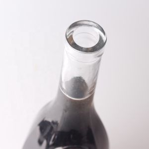 375ml Custom Logo Engraved Tear Drop Shaped Gin Rum Glass Bottle With Corks for