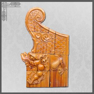 China Handmade Ornamental Ridge Tiles Glossy Roof Ornaments High Plasticity on sale