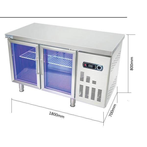 370L 2 Door Commercial Under Bench Fridge Accurate Temperature Control