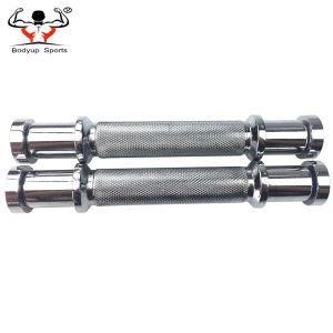 Steel Pro Style Dumbbells , Standard Dumbbell Bar With Chromed Handles