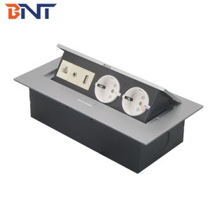 built in table design with EU standard power plug desk pop up power socket