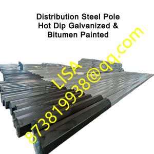China Philippines 25FT-45FT Octagonal Steel Pole with Hot Dip Galvanized & Bitumen Painted Surface on sale