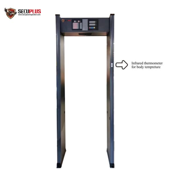 Security Archway Metal Detector And Human Temperature Detections To Control