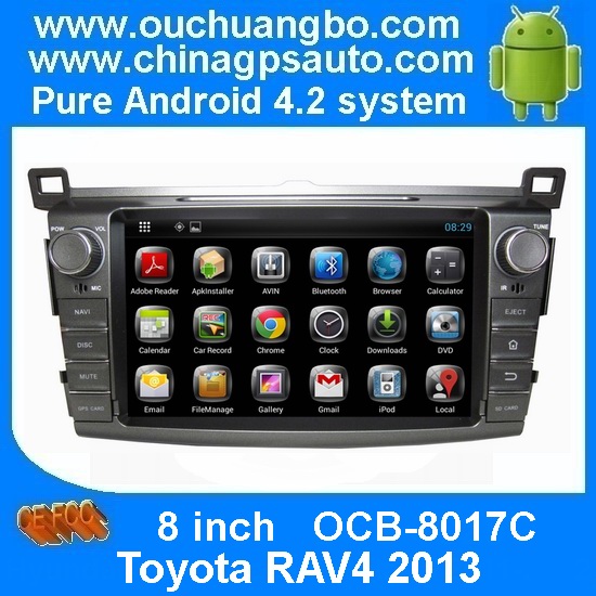 Ouchuangbo Auto Stereo DVD Multimedia Kit for Toyota RAV4 2013 Android 4.2 GPS Navigation iPod USB SD 3G Wifi OCB-8017