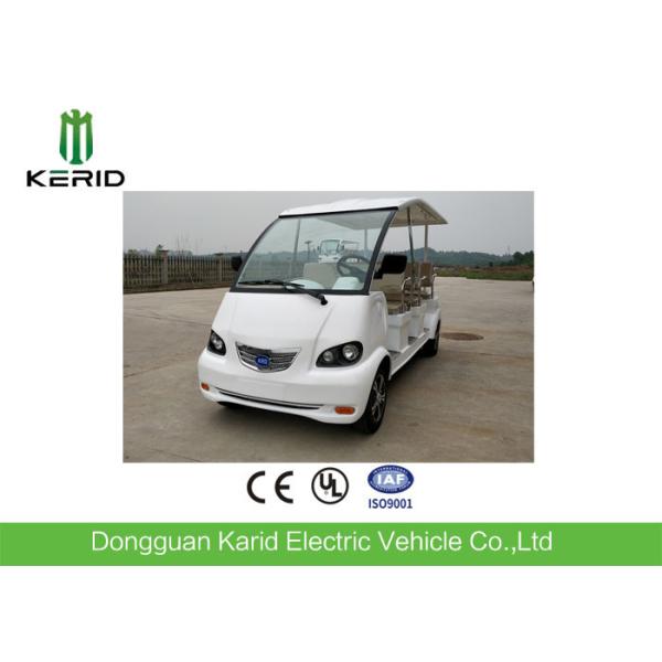 Eco Friendly 8 seats 4kW Electric Sightseeing Car With Foldable Sun Shade For