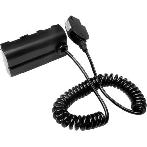 Alvin's Cables NP F550 Dummy Battery to Alvins Smart D-tap Coiled Power Cable