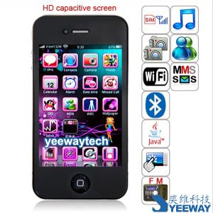 HiPhone i9 Quad Band Single Card Single Standby Dual Cameras WIFI Bluetooth Java