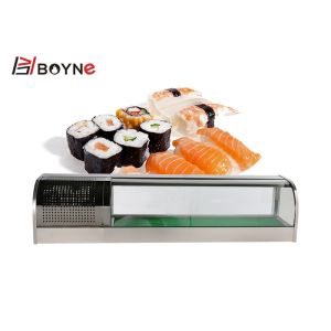 Restaurant Cake Display Case Single Layer Sushi Fridge Cabinet