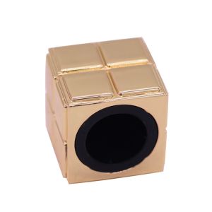 Golden Square Zinc Alloy Magnetic Perfume Cap For Simple And Generous