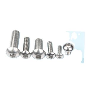 Cheap 304 Stainless Steel Hexagonal Chamfer Corrosion Resistance Furniture Socket Screws and Bolts with ROUND Head DIN Standard for sale