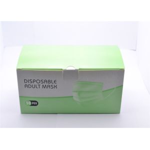 Disposable 3 Ply Face Mask Face Mask With Elastic Ear Loop , 3 Layer Face Mask