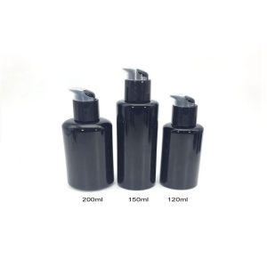 China Violet Black Glass Lotion Bottles With Pump 120ml Eco - Friendly Material on sale