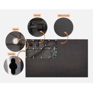 P0.9 UHD Mini LED Display Panel Indoor 600x337.5mm Front Maintenance