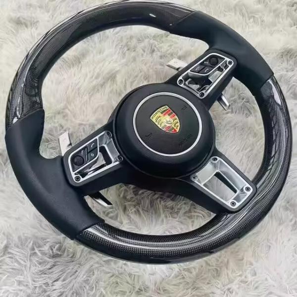 Revamped Carbon Fiber Auto Steering Wheel Reconditioned P-Orsche 911 P-Alamela C