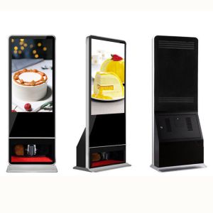 49" Shoes Polisher With Digital Signage Advertising Display Screen For