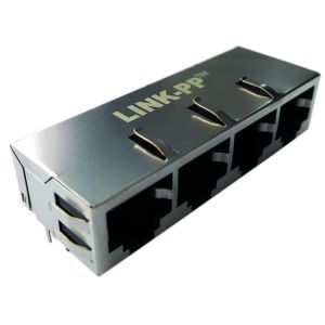 China RB4-Q13LT8KQ Quad Port RJ45 1X4 Tab Down , LPJ46204AENL 10/100Mbps on sale