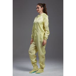 Food Processing Garment Resuable straight open zipper hooded coverall with socks