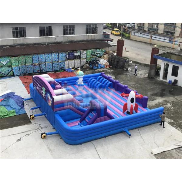 Custom Tarpaulin Inflatable Trampoline Park Attractive Inflatable Playground