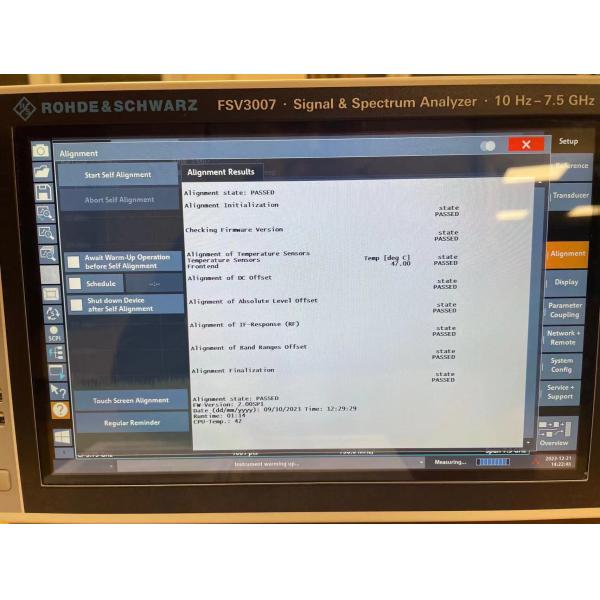 Quality Rohde & Schwarz FSV3007 Signal And Spectrum Analyzer 10 Hz To 7.5 GHz With Touchscreen wholesale
