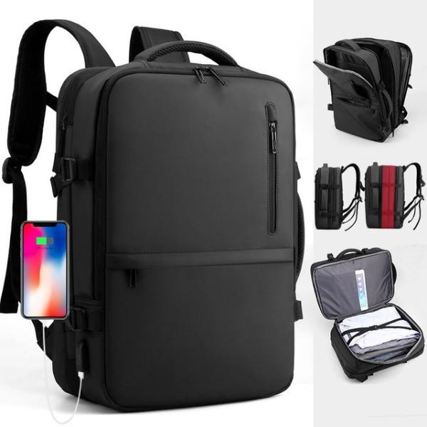 Quality Geometric Pattern RFID Lightweight Black Anti-Theft Waterproof Laptop Backpack for Simple and Stylish Business Casual wholesale