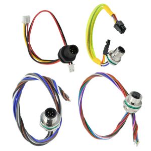 8 Positions M12 Waterproof Connector A Code Female Wall Panel Mounting Wire