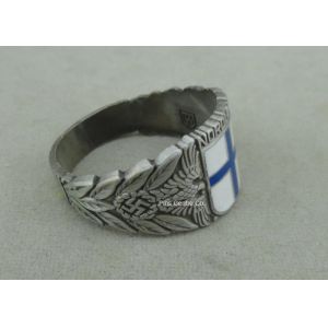 Customized Souvenir Badges , Zinc Alloy Die Casting Imitation Hard Enamel Ring