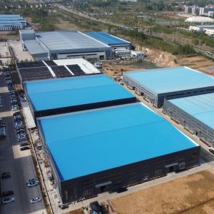 Lightweight Prefabricated Steel Warehouse with Overhead Crane