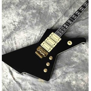 Custom High Gloss Black Destroyer Duplex Tremolo System Electric Guitar in Black