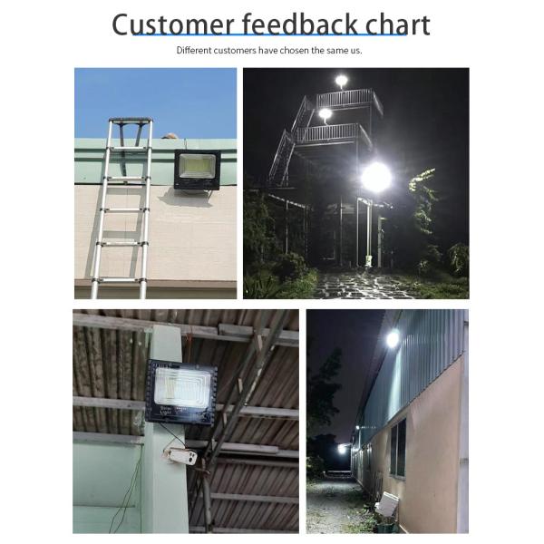 Aluminum IP67 Solar Flood Light Outdoor 50w 100w 200w 300w Wall Led