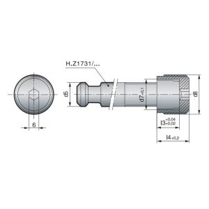 Z1732 m24x1 Latch Lock Mold Internal Threaded type