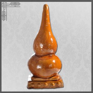 Ceramic Calabash Shape Chinese Roof Ornaments Building Art high plasticity