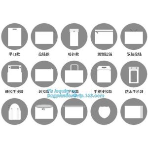 EVA clothing bags plastic slider zipper case, Custom printed side guesset foil