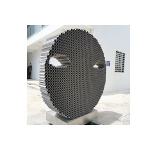 Matt Finish Modern Stainless Steel Abstract Face Sculpture 200cm High