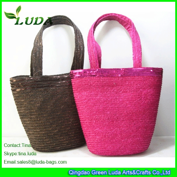Quality LUDA Cheap Straw Handbags Wheat Straw Beach Bags wholesale