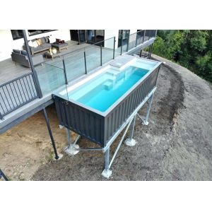 Custom Steel Structure Outdoor Laminated Glass New 20gp Container Swimming Pool