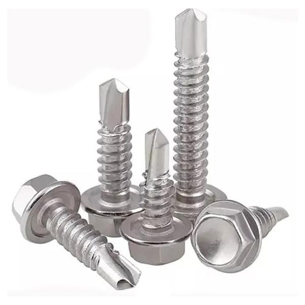 Quality SUS304 Stainless Steel Hex Flange Head Drilling Screw DIN7504K DIN7504K Hex Washer Self Drilling Screw wholesale