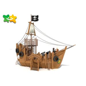 Professional CAD Wooden Playground Slide Popular Galvanized Pipe