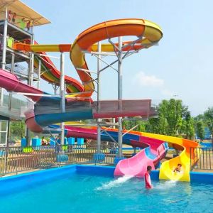 Water Amusement Park Equipment Fiberglass Water Raft Slide for Aqua Park