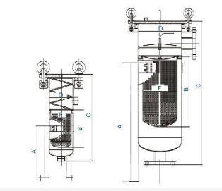 Size 2 Stainless Steel Filter Bag Housing / Asme Single Bag Housing With Tri Clamp