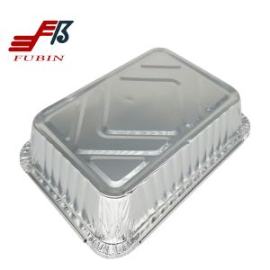 FDA 33.8oz Rectangular Foil Trays Metal Foil Container For Heating