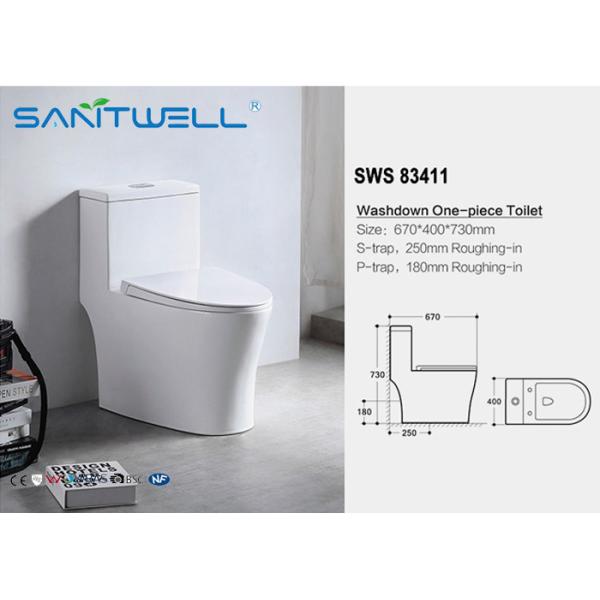 Quality Ceramic bathroom ware S trap single unit toilet , single piece wc wholesale