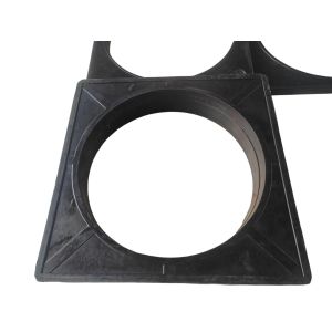 Black Traffic Cone Weight 370*370*18mm Delineator Rubber Base 1.5g/cm3