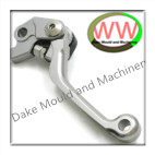 Clutch lever of aluminium 6082, black,silver anodization, producing by cnc