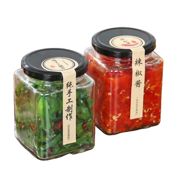 Quality Square Glass Jam Jar For Jelly Storage Leak Proof Plastisol Lined Lids Multi Volume wholesale