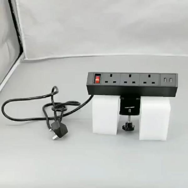 Rectangle power data center media conference table top socket with clip